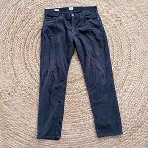 J Crew Mens Size 34 X 32 Pants 770 Stretch Navy Blue Corduroy  Slim Straight Leg